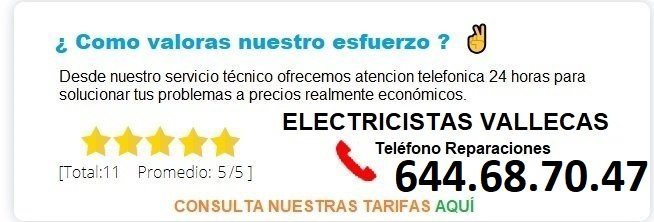 electricistas vallecas precios